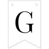 神の祝福 黒 白 6文字 洗礼 聖餐式 バンティングフラッグ (第1の旗)