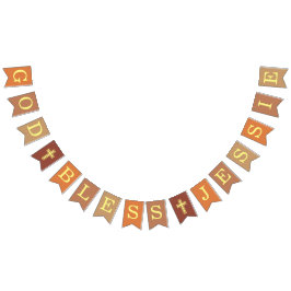 神の祝福 6文字 ニュートラル 洗礼・確認 バンティングフラッグ