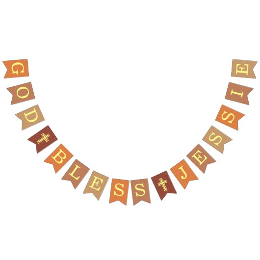 神の祝福 6文字 ニュートラル 洗礼 確認 バンティングフラッグ (全)