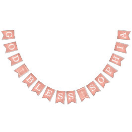 神の祝福 6文字 ローズゴールド 洗礼 堅信礼 バンティングフラッグ