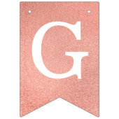 神の祝福 6文字 ローズゴールド 洗礼 堅信礼 バンティングフラッグ (第1の旗)