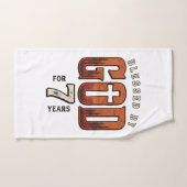 神の祝福 7周年 ヴィンテージ風 クリスチャンTシャツ ハンドタオル (ハンドタオル)