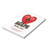 神の神のハートのためのアガペのシンボル ノートパッド (回転)