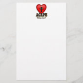 神の神のハートのためのアガペのシンボル 便箋 (正面)