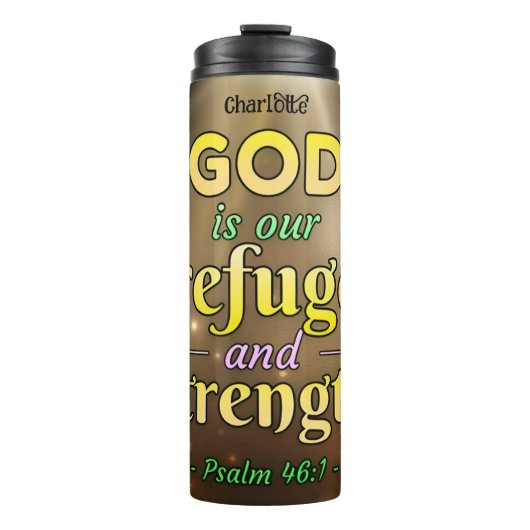 神の私たちの避難所と強さ タンブラー (正面)