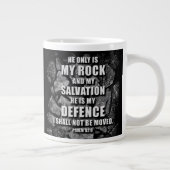 神の私の岩と救い – Christian Faith Verse ジャンボコーヒーマグカップ (右)