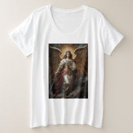 神の秩序の光、大天使ミカエル プラスサイズTシャツ