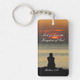 神の第一の国を求めるマタイ6:33,海 キーホルダー