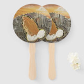 神の答え祈りの言葉のファン ハンドファン (正面&裏面)