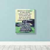 神の約束の歌詞に立つ キャンバスプリント (インサイチュ (ウッドフロア))