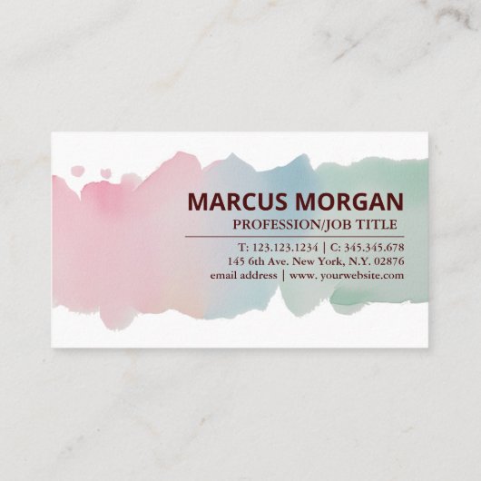 神の約束の水の色の聖なる書物、 経典- Matthew 6:34 名刺 (裏面)