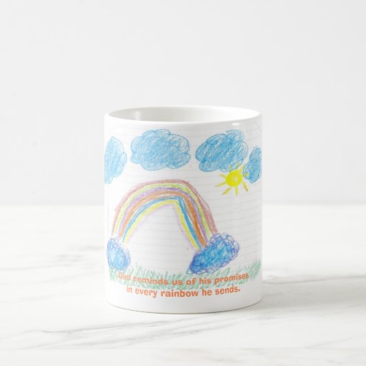 神の約束を思い出させる コーヒーマグカップ (中央)