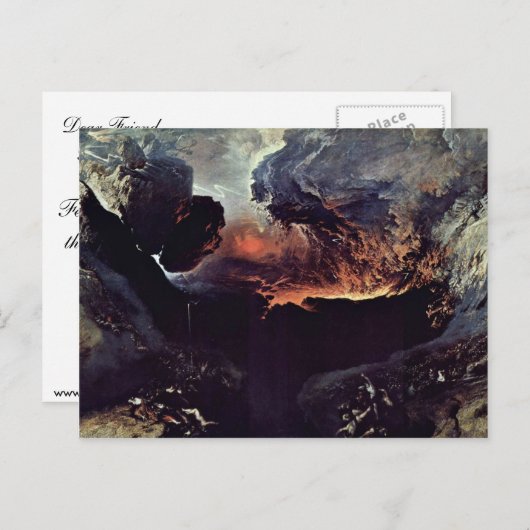 神の素晴らし怒りの日ジョン・マーチン ポストカード (正面/裏面)