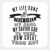 神の素晴らし愛なる鳥クリスチャン スクエアシール (正面)