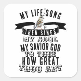 神の素晴らし愛なる鳥クリスチャン スクエアシール