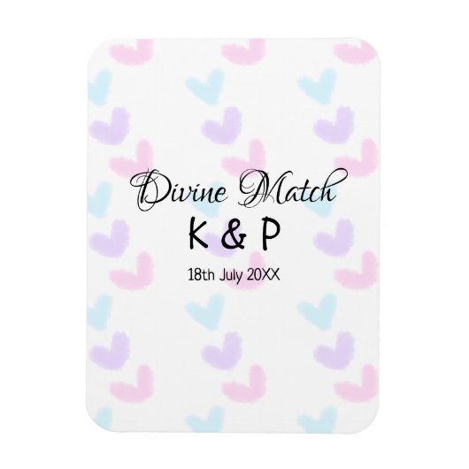 神の結び目 カップル名 ハート模様 マグネット (縦)