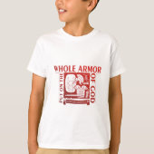 神の置かれた全体的に見ると装甲 Tシャツ (正面)