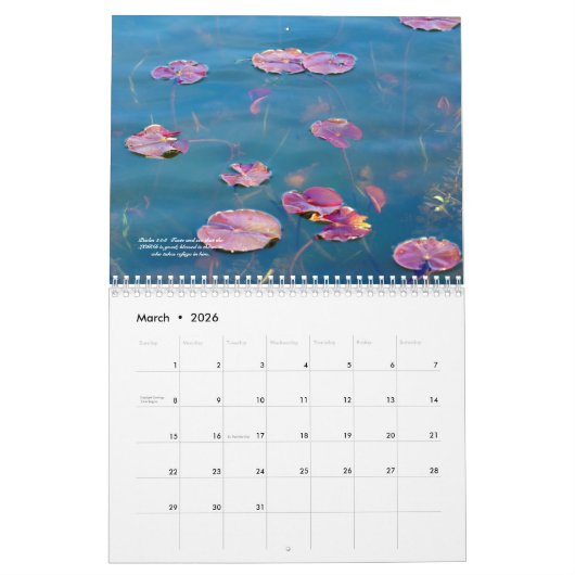 神の美しい世界#1 カレンダー (3月 2026)