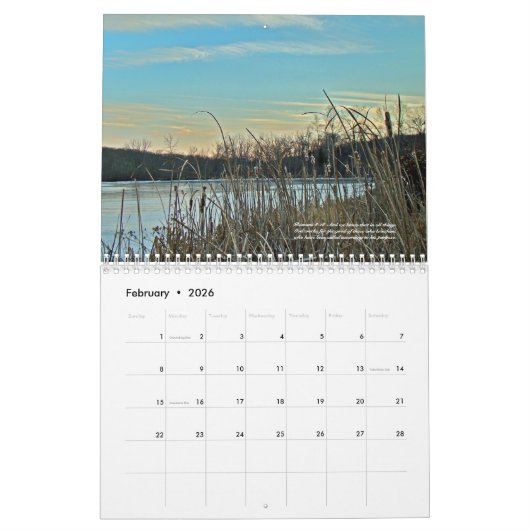 神の美しい世界#1 カレンダー (2月 2026)