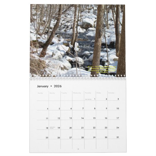 神の美しい世界#1 カレンダー (1月 2026)