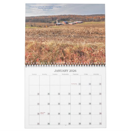 神の美しい世界#5暦 カレンダー (1月 2026)