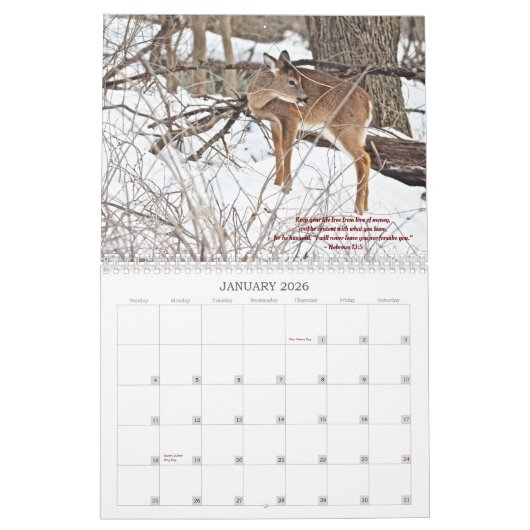 神の美しい世界#7暦 カレンダー (1月 2026)