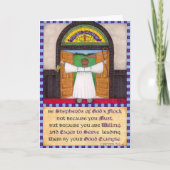 神の群れの羊飼い牧師の感謝カード サンキューカード (正面)