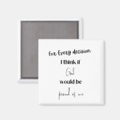 神の考え計もし決は全て誇りを持った マグネット (正面/裏面)