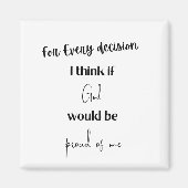 神の考え計もし決は全て誇りを持った マグネット (正面)