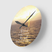 神の聖なる十字架海 ラウンド壁時計 (傾斜)