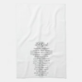 神の聖なる書物、 経典 キッチンタオル (縦)