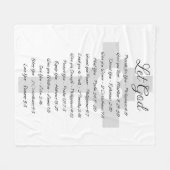 神の聖なる書物、 経典 フリースブランケット (正面(横))