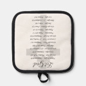 神の聖なる書物、 経典 鍋敷き (正面)