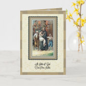 神の聖ヨハネが祈私たちの誕生日カード カード (黄色い花)