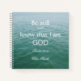 神の聖書で強くなれ詩篇46:10 ノートブック