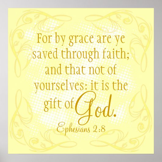 神の聖書の聖句エペソ人のポスター ポスター (正面)