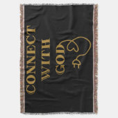 神の聖書的な引用文と結びつく スローブランケット (正面縦)