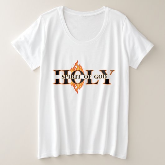 神の聖霊女性プラスサイズTシャツ プラスサイズTシャツ (デザイン正面)