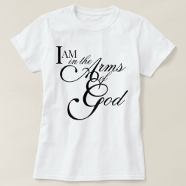神の腕の中にいるI AMの洒落たスピリチュアルな文字 Tシャツ