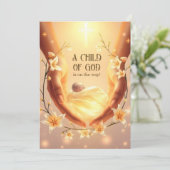 神の花のようなクリスチャンの子供の歓迎会 招待状 (スタンド正面)