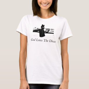 神の花型女性歌手のティー Tシャツ