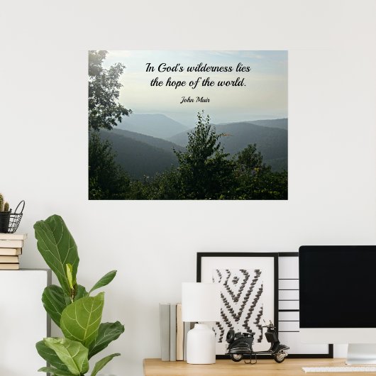 神の荒野に世界の希望がある。 ポスター (ホームオフィス)