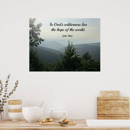 神の荒野に世界の希望がある。 ポスター (キッチン)