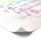 神の虹の創世記9 Christian Bible Verse Wall ポスター (角)