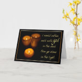 神の蝋燭と歩くこと カード (黄色い花)