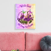 神の蝶の花の芸術と感動的 キャンバスプリント (インサイチュ (リビング))