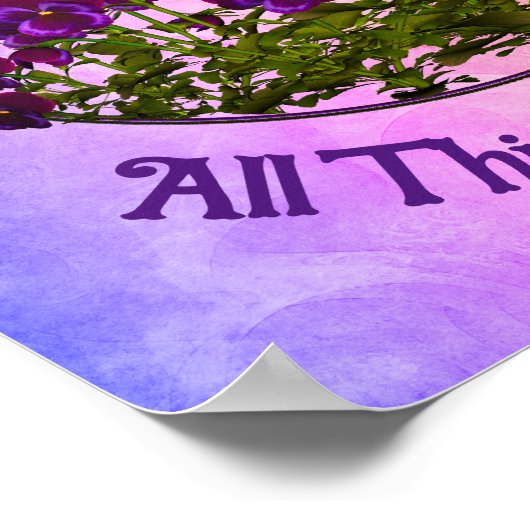 神の蝶の花の芸術と感動的 ポスター (角)