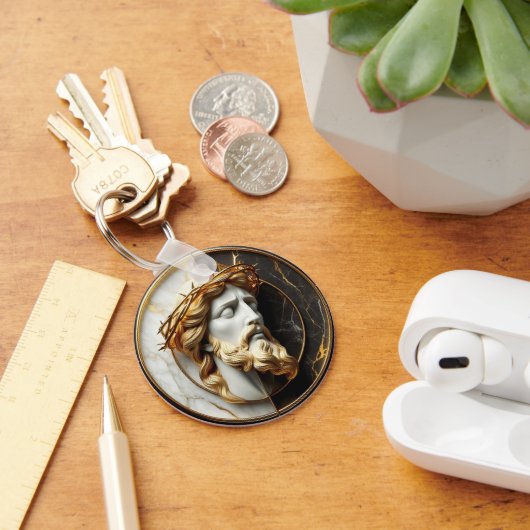 神の装飾イエスは天国を見て キーホルダー (デスク)