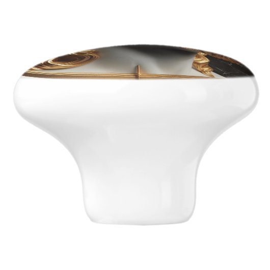 神の装飾イエスは天国を見て セラミックノブ (側面)