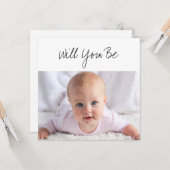 神の親になるベビー写真 カード (正面/裏面インサイチュ)